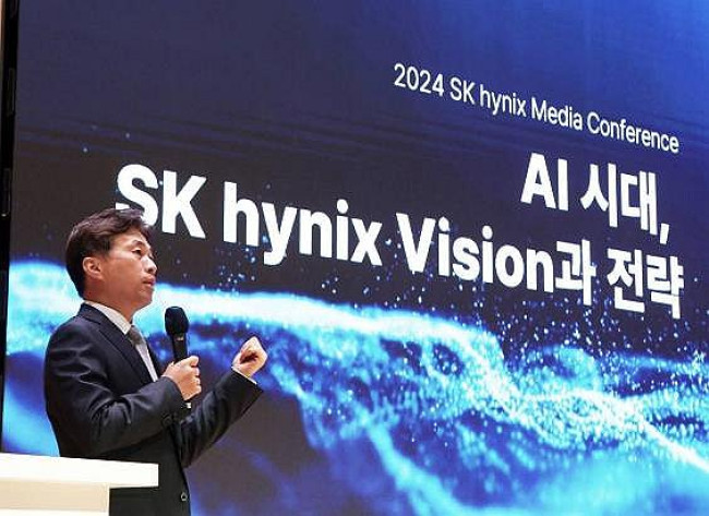 기자간담회 하는 곽노정 SK하이닉스 대표이사