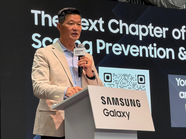 발언하는 삼성전자 MX사업부 박헌수 디지털 헬스팀장