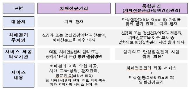 치매관리주치의 시범사업 개요