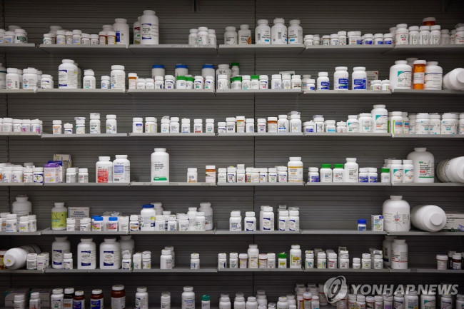 미국 약국에 진열된 각종 처방약